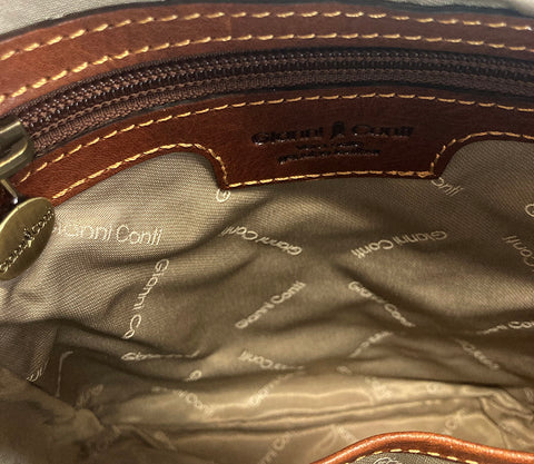 Gianni Conti Unisex Shoulder Bag - Style: 912154 - Tan
