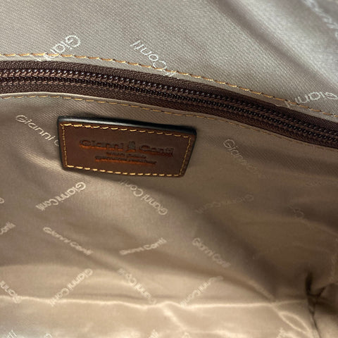 Gianni Conti Zip Top Multiway Bag  - Style: 914202 - Tan