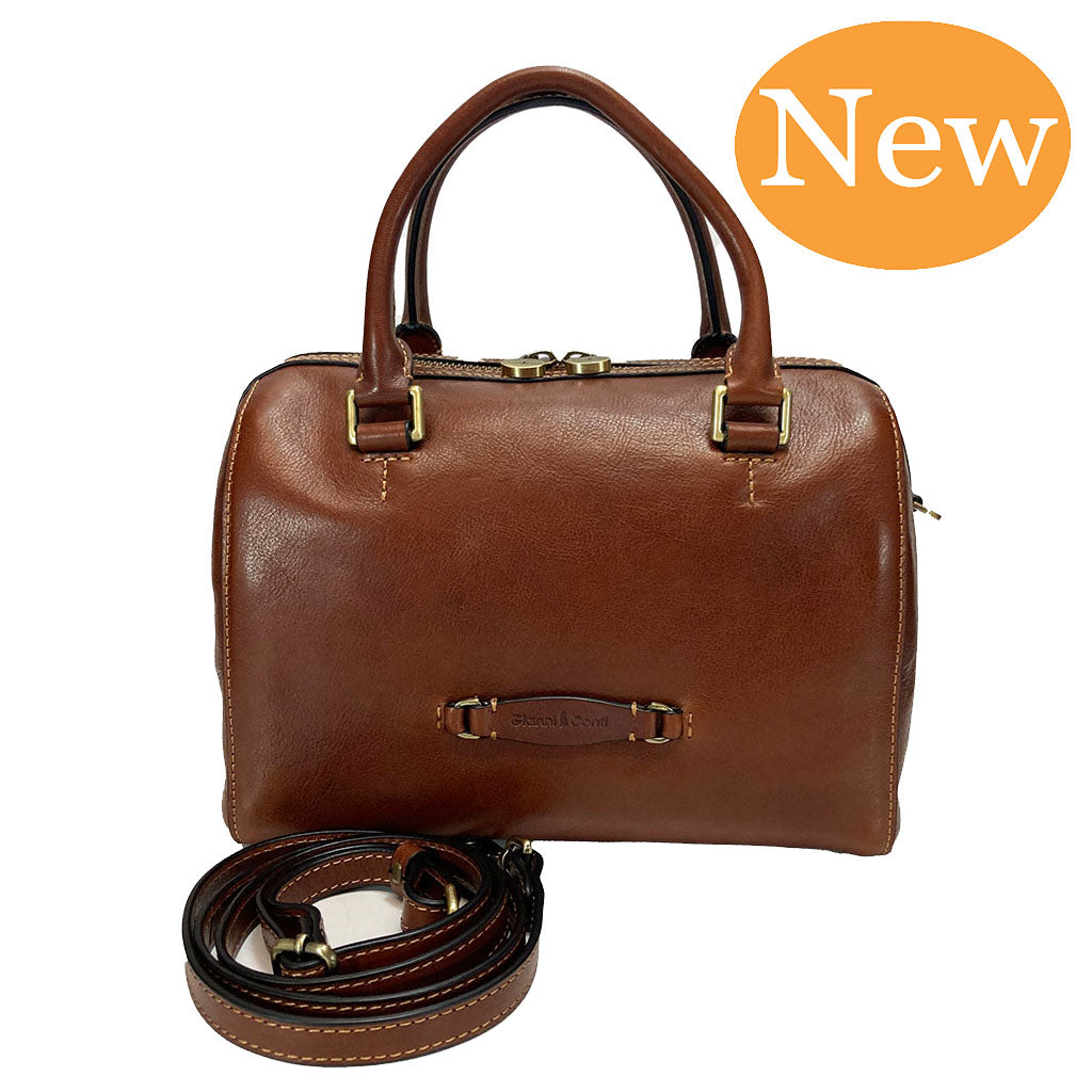 Gianni Conti Zip Top Multiway Bag  - Style: 914202 - Tan