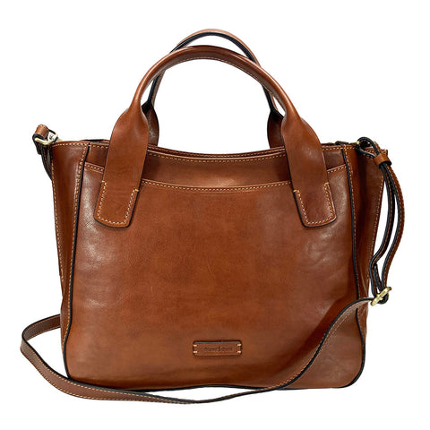 Gianni Conti Zip Top Multiway Bag  - Style: 914671 - Tan