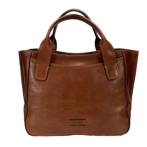 Gianni Conti Zip Top Multiway Bag  - Style: 914671 - Tan