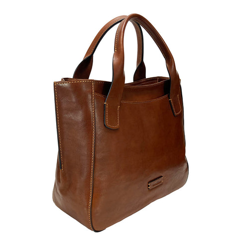 Gianni Conti Zip Top Multiway Bag  - Style: 914671 - Tan