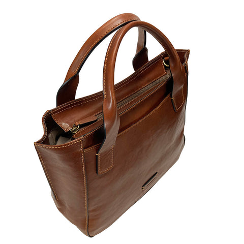 Gianni Conti Zip Top Multiway Bag  - Style: 914671 - Tan