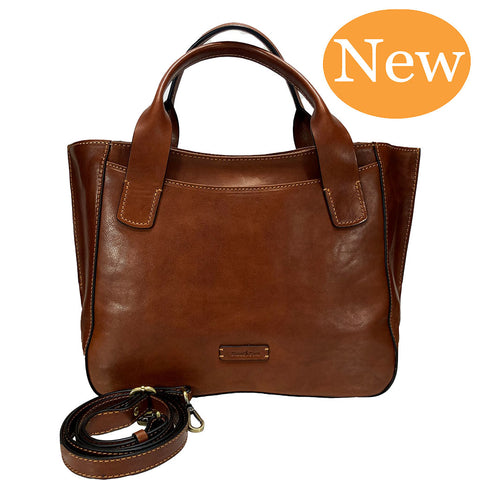 Gianni Conti Zip Top Multiway Bag  - Style: 914671 - Tan