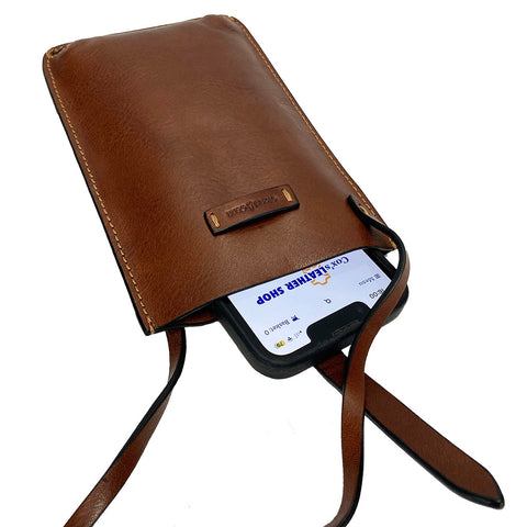 Gianni Conti Leather Phone / Glasses Case - Style: 915089 - Tan