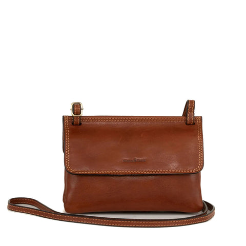 Gianni Conti Small Shoulder / Crossbody Bag - Style: 915555 Tan
