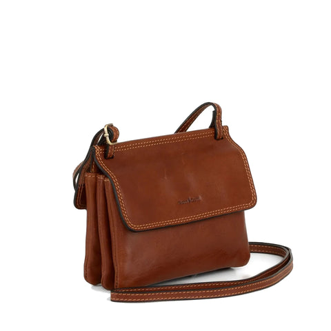 Gianni Conti Small Shoulder / Crossbody Bag - Style: 915555 Tan