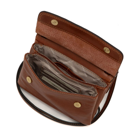 Gianni Conti Small Shoulder / Crossbody Bag - Style: 915555 Tan