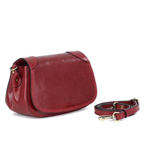Gianni Conti Classic Flap Front Bag - Style: 943035 - Red