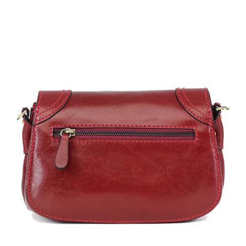 Gianni Conti Classic Flap Front Bag - Style: 943035 - Red