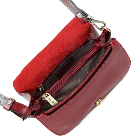 Gianni Conti Classic Flap Front Bag - Style: 943035 - Red