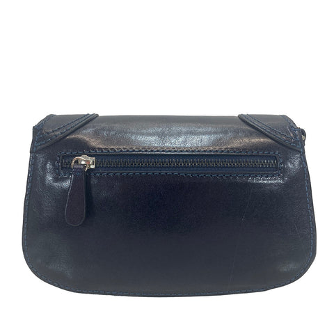 Gianni Conti Classic Flap Front Bag - Style: 9403035 - Jeans Blue