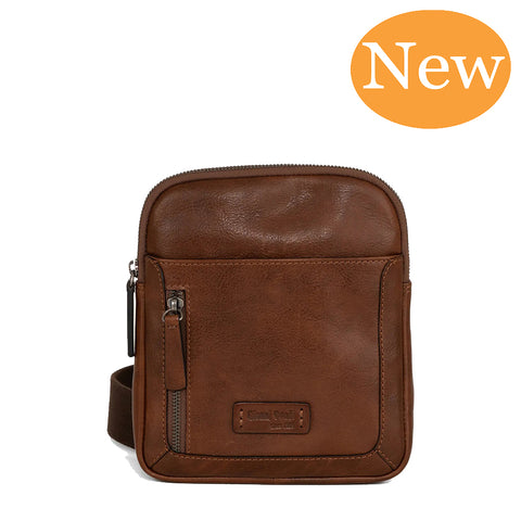 Gianni Conti Unisex Shoulder Bag - Style: 9442385 - Tan