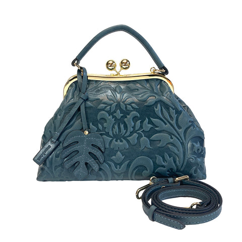 Gianni Conti Clip Top Multiway Bag - 9963041 Denim