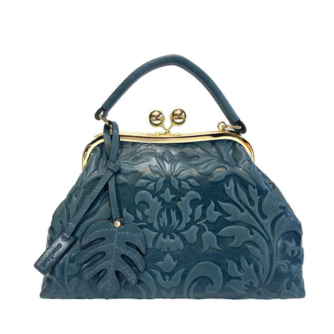 Gianni Conti Clip Top Multiway Bag - 9963041 Denim