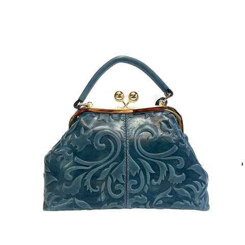 Gianni Conti Clip Top Multiway Bag - 9963041 Denim