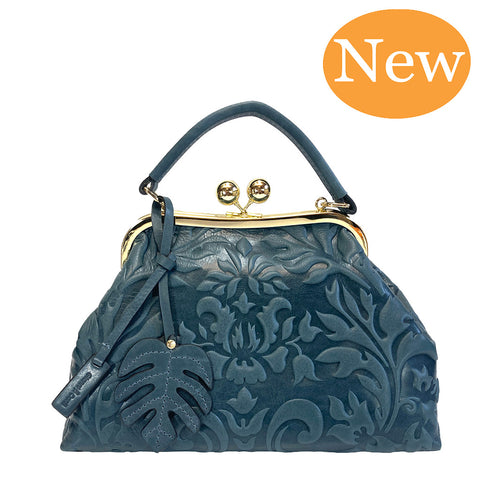 Gianni Conti Clip Top Multiway Bag - 9963041 Denim