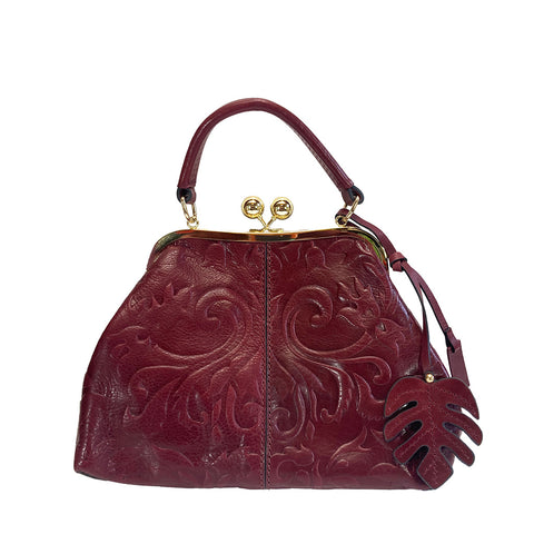 Gianni Conti Clip Top Multiway Bag - 9963041 - Ruby