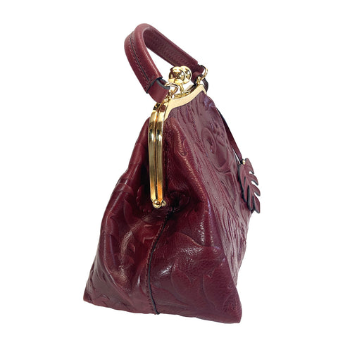 Gianni Conti Clip Top Multiway Bag - 9963041 - Ruby