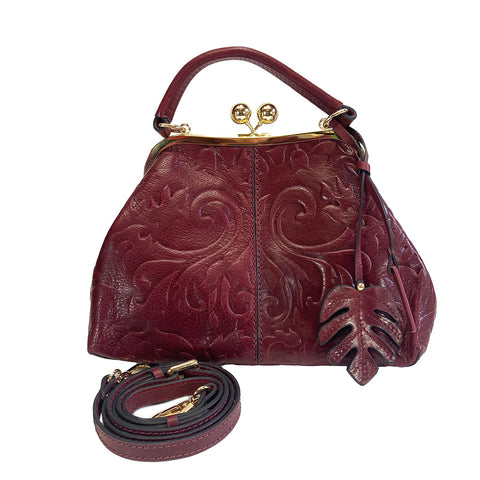 Gianni Conti Clip Top Multiway Bag - 9963041 - Ruby