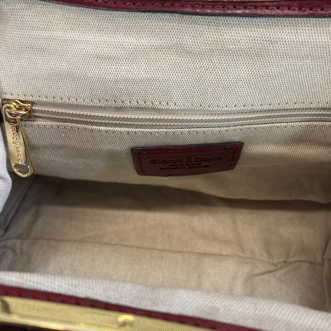 Gianni Conti Clip Top Multiway Bag - 9963041 - Ruby
