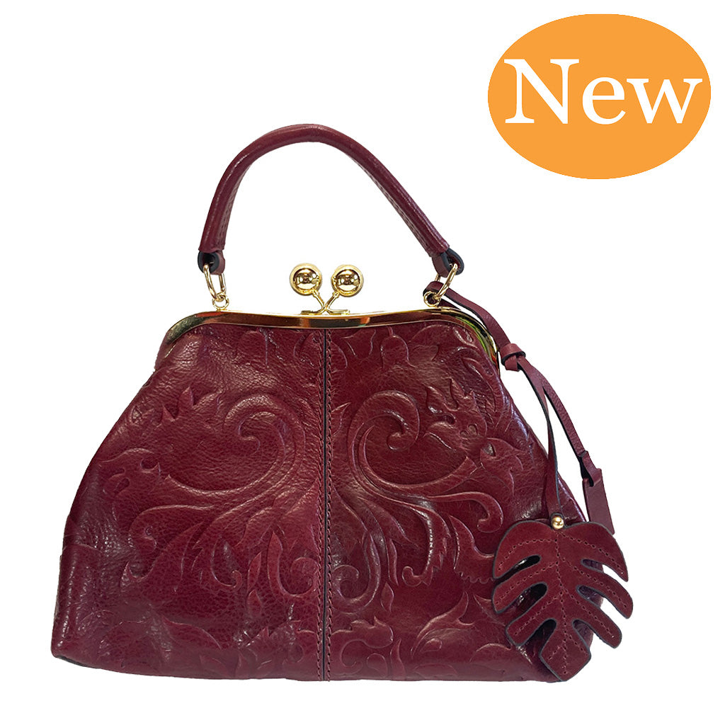 Gianni Conti Clip Top Multiway Bag - 9963041 - Ruby