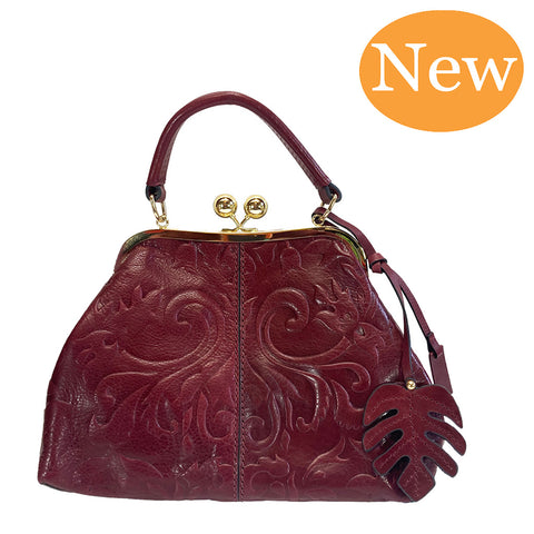 Gianni Conti Clip Top Multiway Bag - 9963041 - Ruby
