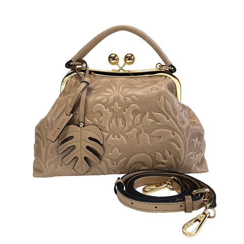 Gianni Conti Clip Top Multiway Bag - 9963041 Sand