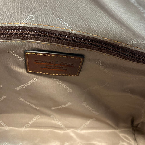 Gianni Conti Zip Top Multiway Bag  - Style: 914671 - Tan