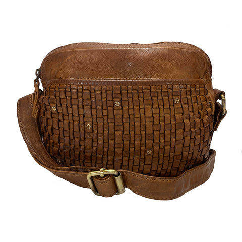 Rowallan  Multi Zip Leather  Bag - Style: 31-2724 Columbus - Cognac