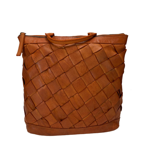 Rowallan Canasta Leather Back Pack - Style: 31-3225 Orange Tan