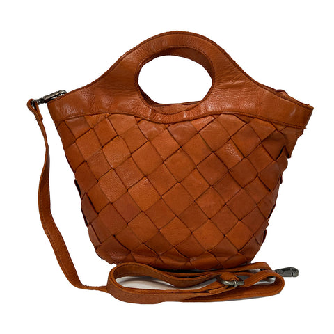 Rowallan Canasta Leather Grab- Multiway Bag - Style: 31-3223 Orange Tan