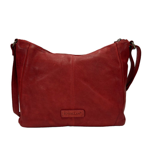 Rowallan Solitaire Leather Shoulder Bag  - Style: 31-3226 Red