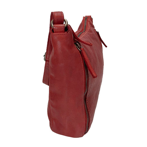 Rowallan Solitaire Leather Shoulder Bag  - Style: 31-3226 Red