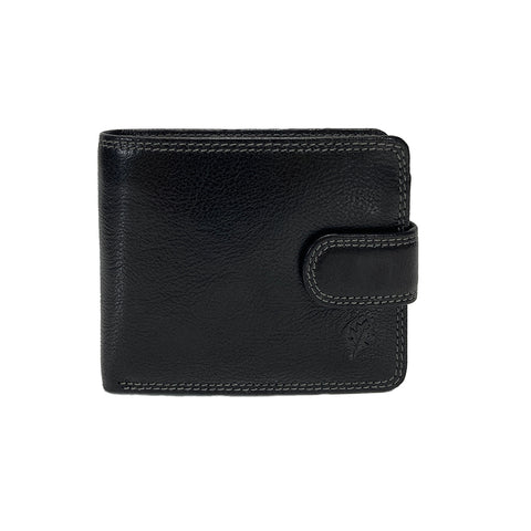 Golunski RFID Leather Tab Close Wallet - Style: RF10 - Black