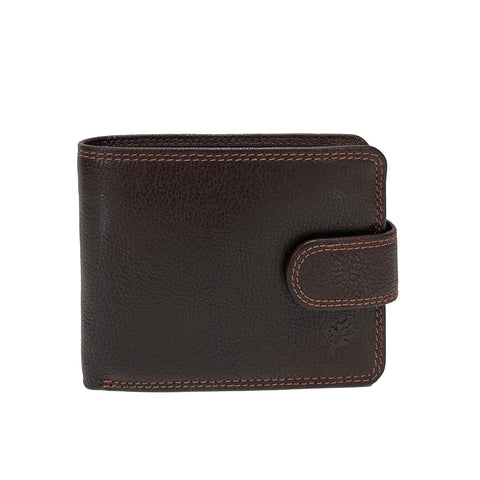 Golunski RFID Leather Tab Close Wallet - Style: RF10 - Brown