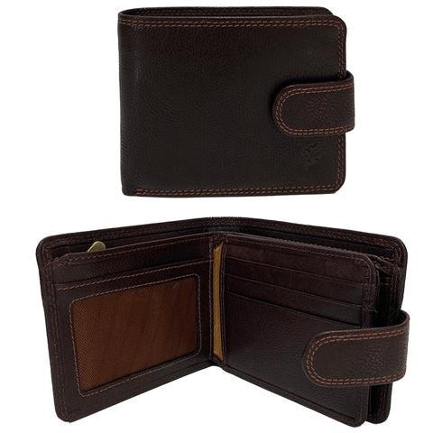 Golunski RFID Leather Tab Close Wallet - Style: RF10 - Brown