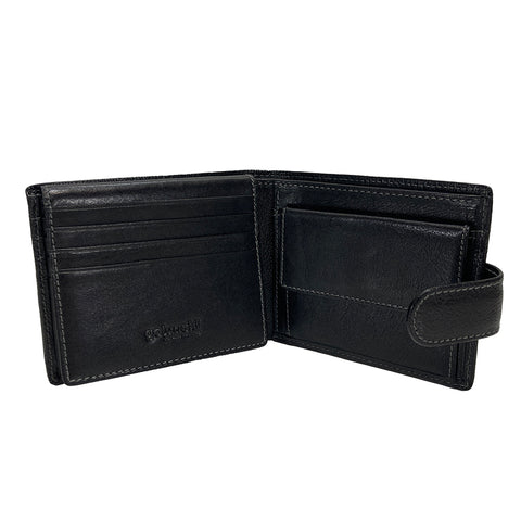 Golunski RFID Leather Tab Close Wallet - Style: RF14 - Black