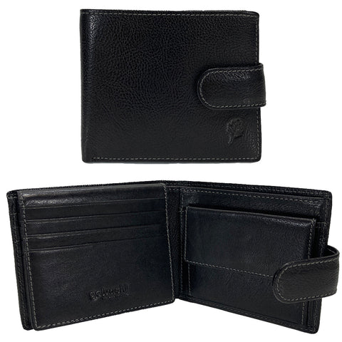 Golunski RFID Leather Tab Close Wallet - Style: RF14 - Black