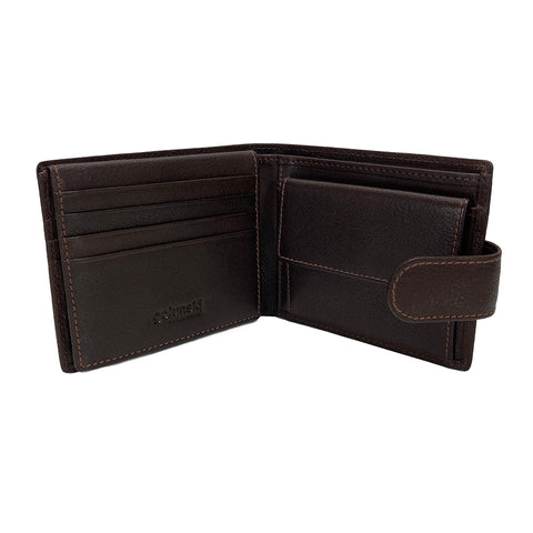 Golunski RFID Leather Tab Close Wallet - Style: RF14 - Brown