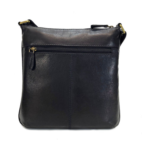 Rowallan Leather Slim Cross Body Bag - Style: 31-1840 Supatra - Black