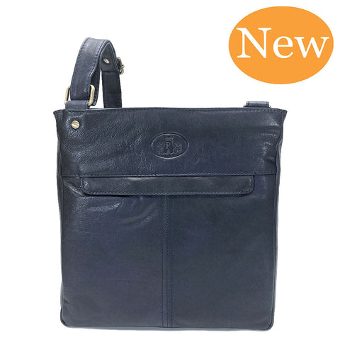 Rowallan Leather Cross Body Bag - Style: 31-1980 Supatra - Navy