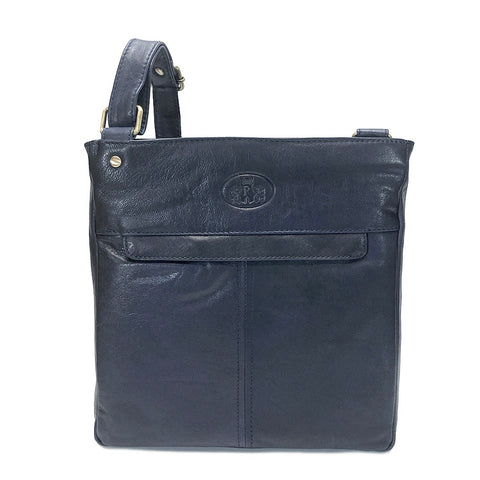 Rowallan Leather Cross Body Bag - Style: 31-1980 Supatra - Navy