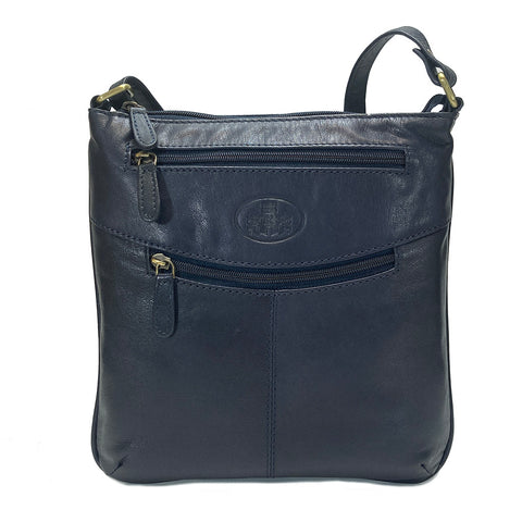 Rowallan Leather Slim Cross Body Bag - Style: 31-1840 Supatra - Navy