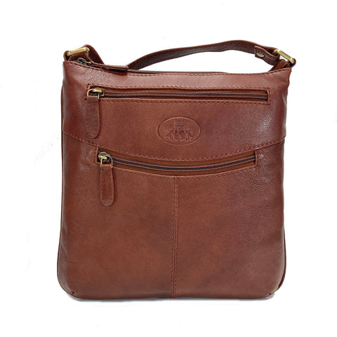 Rowallan Leather Slim Cross Body Bag - Style: 31-1840 Supatra - Cognac