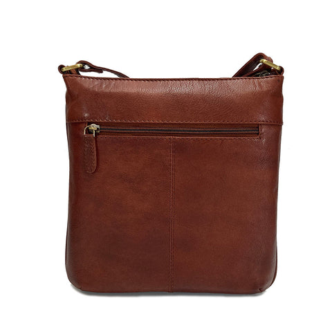 Rowallan Leather Slim Cross Body Bag - Style: 31-1840 Supatra - Cognac