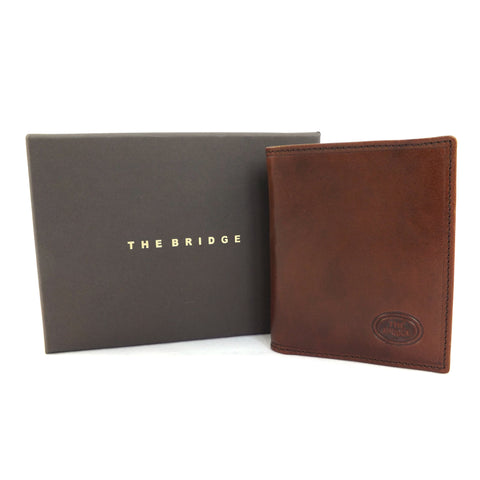 The Bridge Slim Leather Shirt Wallet - Style: 01208401 - Brown