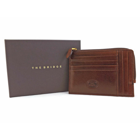 The Bridge Leather  Zip Round Credit Card Holder - Style: 01221601