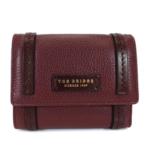 The Bridge Leather Wallet Purse - Style: 0180084O Burgundy