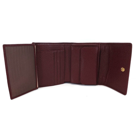 The Bridge Leather Wallet Purse - Style: 0180084O Burgundy